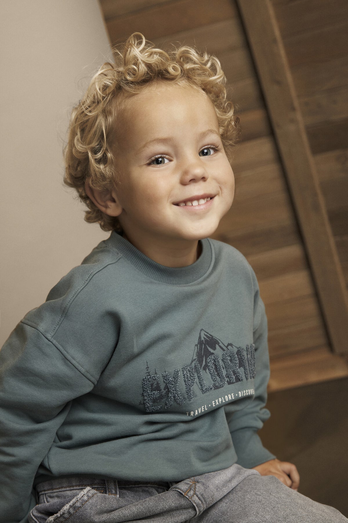 En Fant trui kind sweatshirt Balsam Green groen