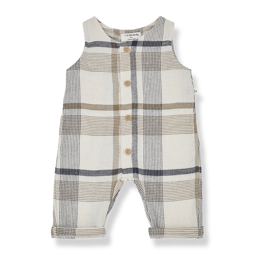 1+ IN THE FAMILY tuinbroek baby Ciro overall Anthracite antraciet