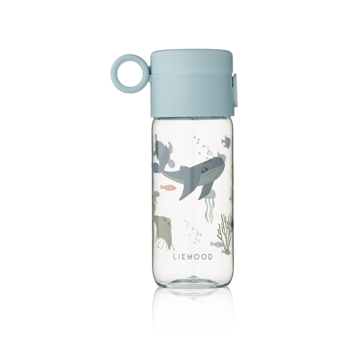 LIEWOOD Clemence drinkfles 350 ml Sea Creature Sandy / Zand met print waterfles