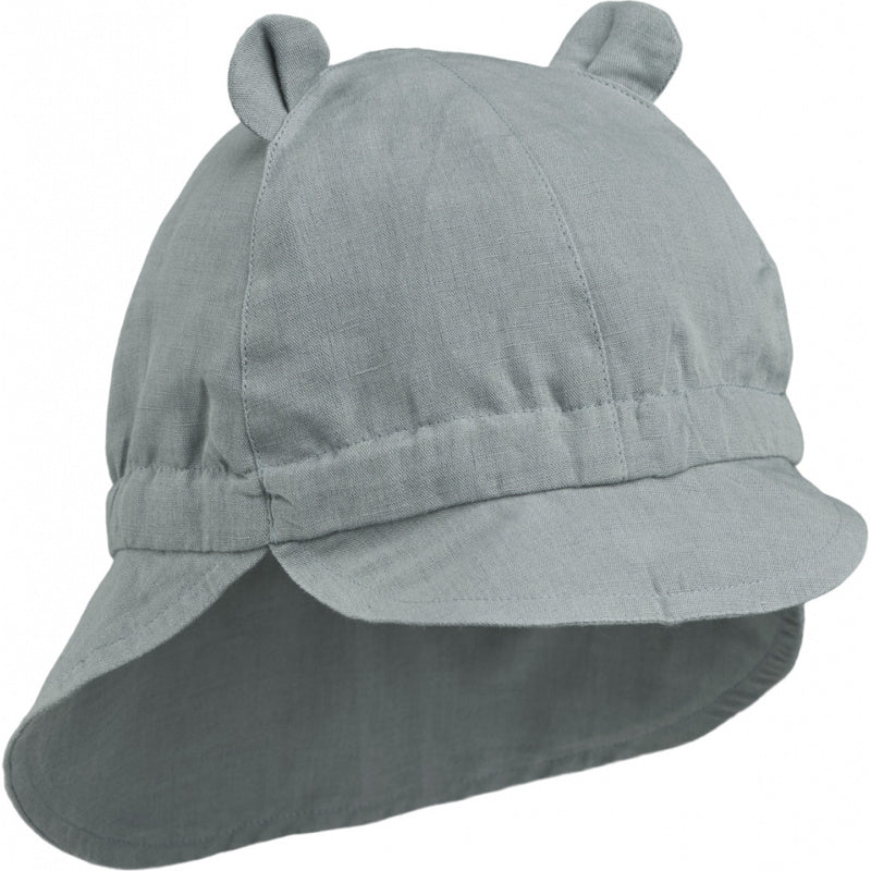 LIEWOOD zonnehoedje Gorm Linen Blue Fog blauw