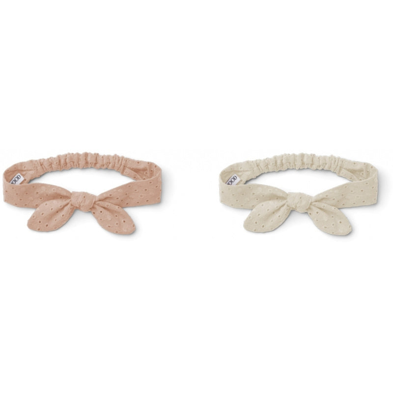 LIEWOOD haarband Henny Anglaise 2-pack Pale Tuscany Sandy Mix roze/beige