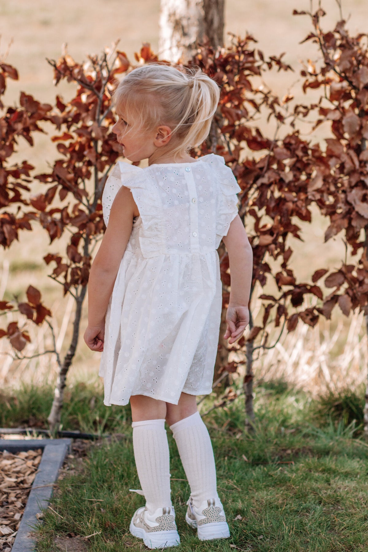 Lacey Dress | Optic White | Jurk