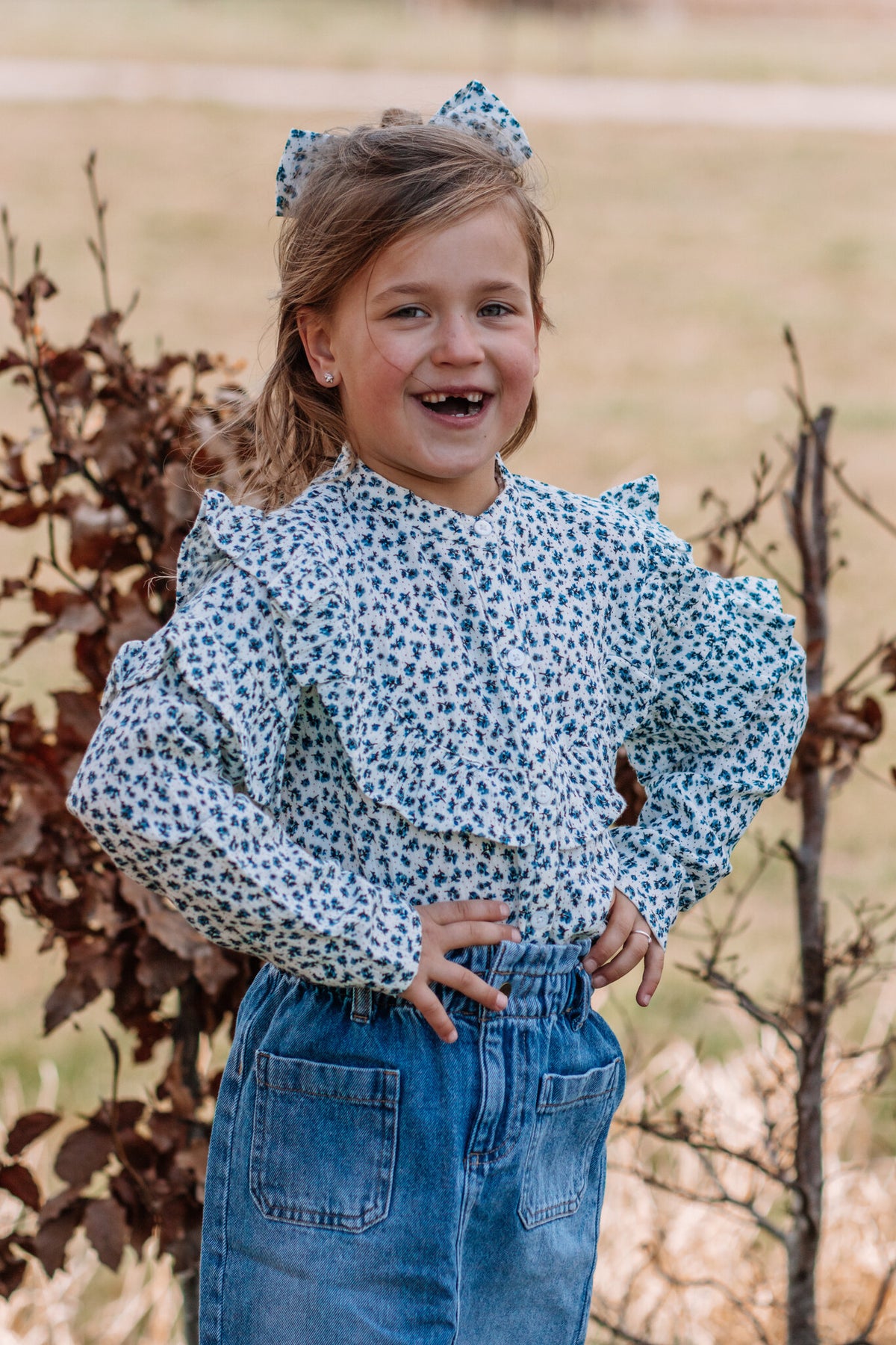 The New shirt kind Niki L/S Shirt White Swan AOP (wit met print)