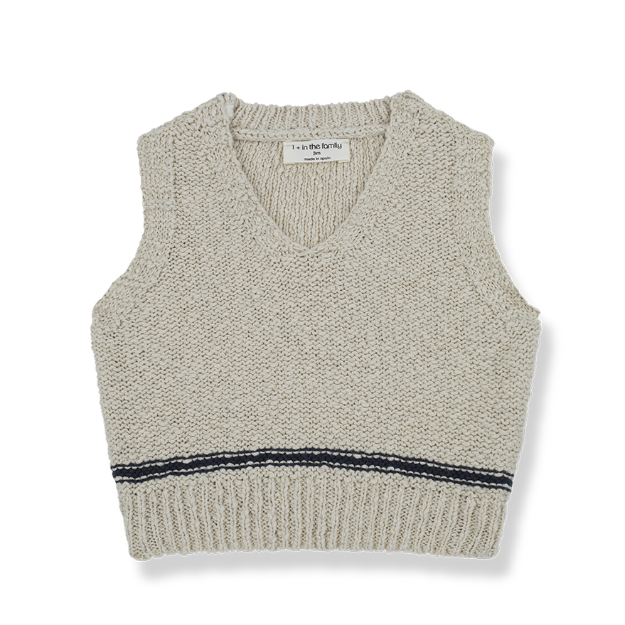 1+ IN THE FAMILY spencer baby Favio vest Anthracite antraciet