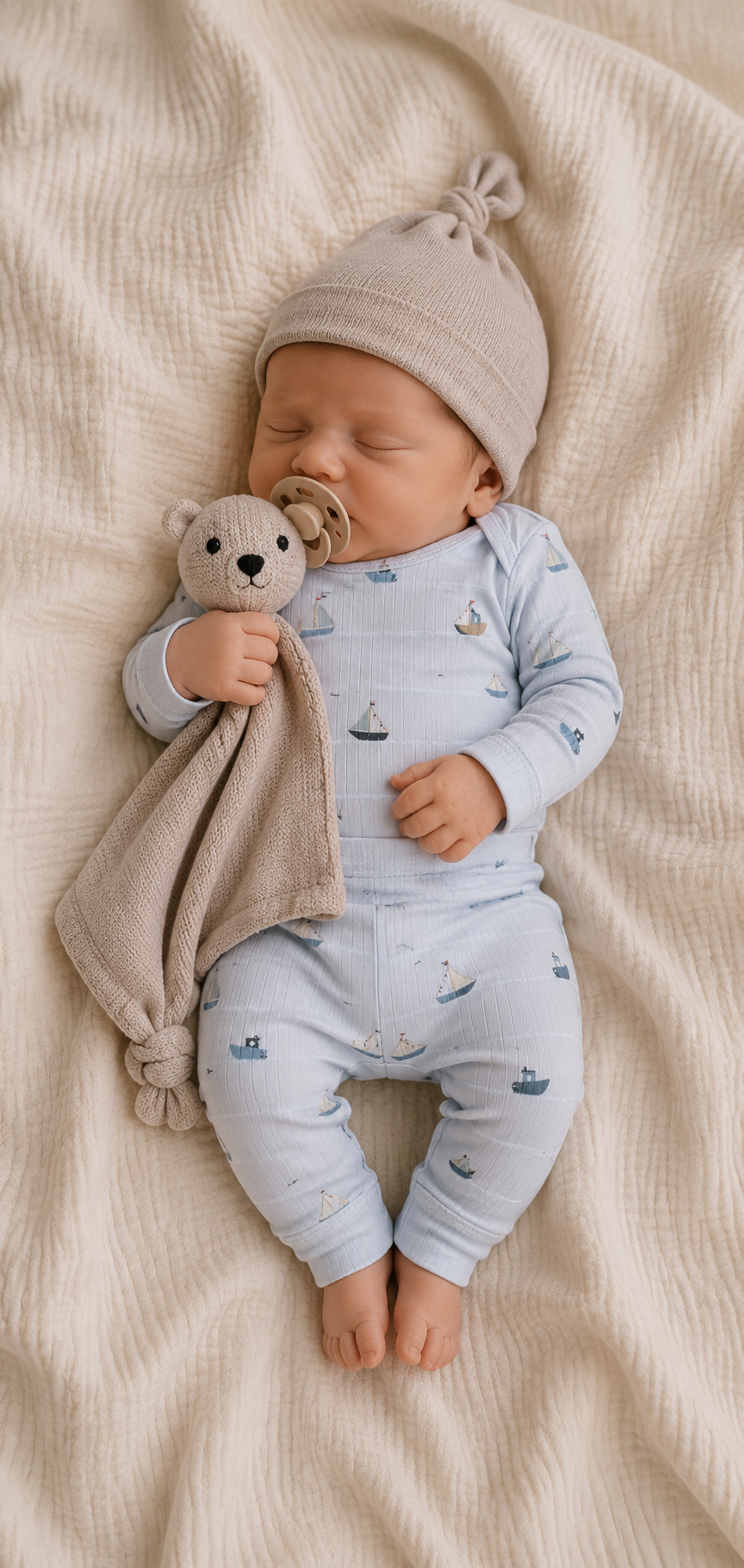 Fixoni legging baby rib Artic Ice blauw broekje