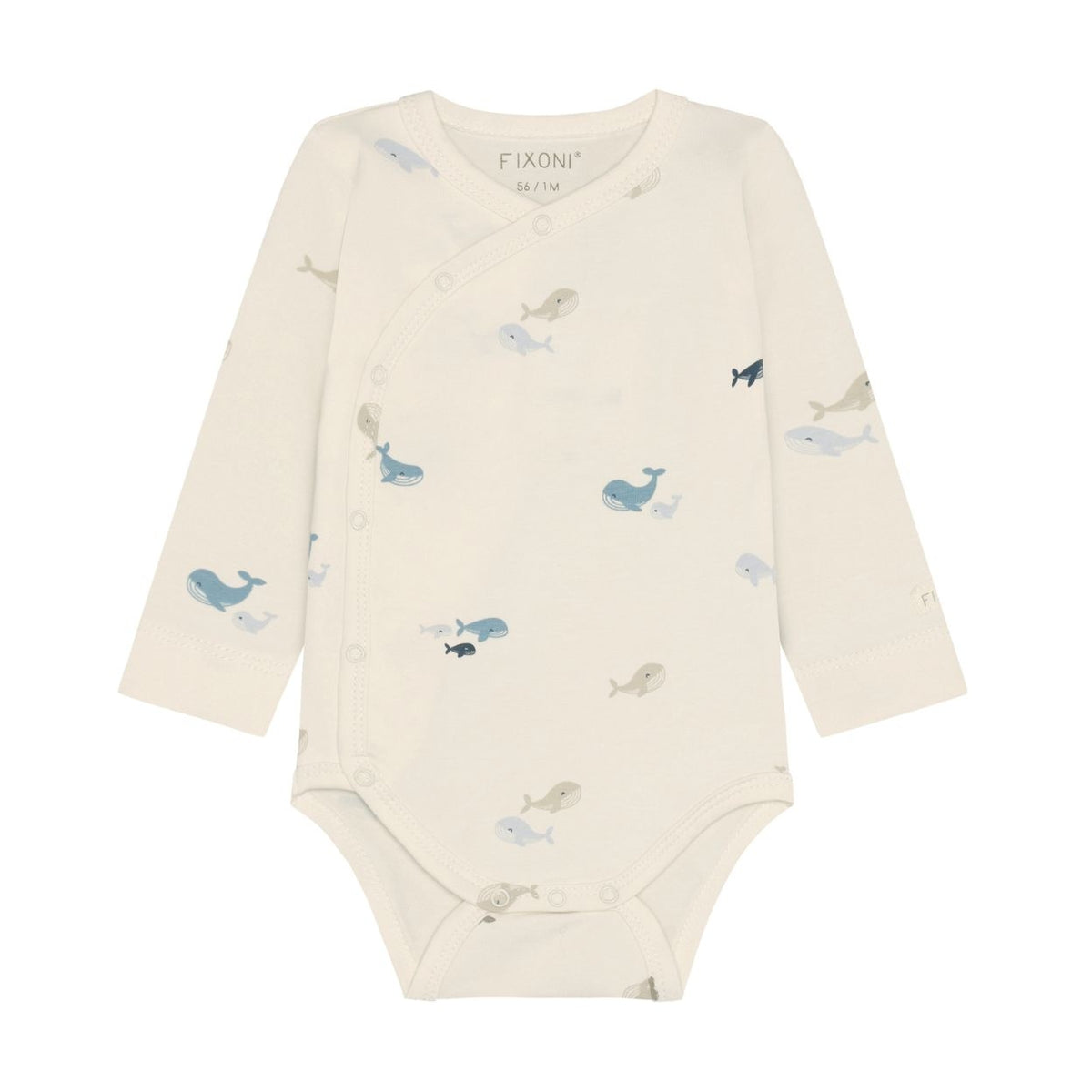 Fixoni romper baby wrap rib Arctic Ice offwhite