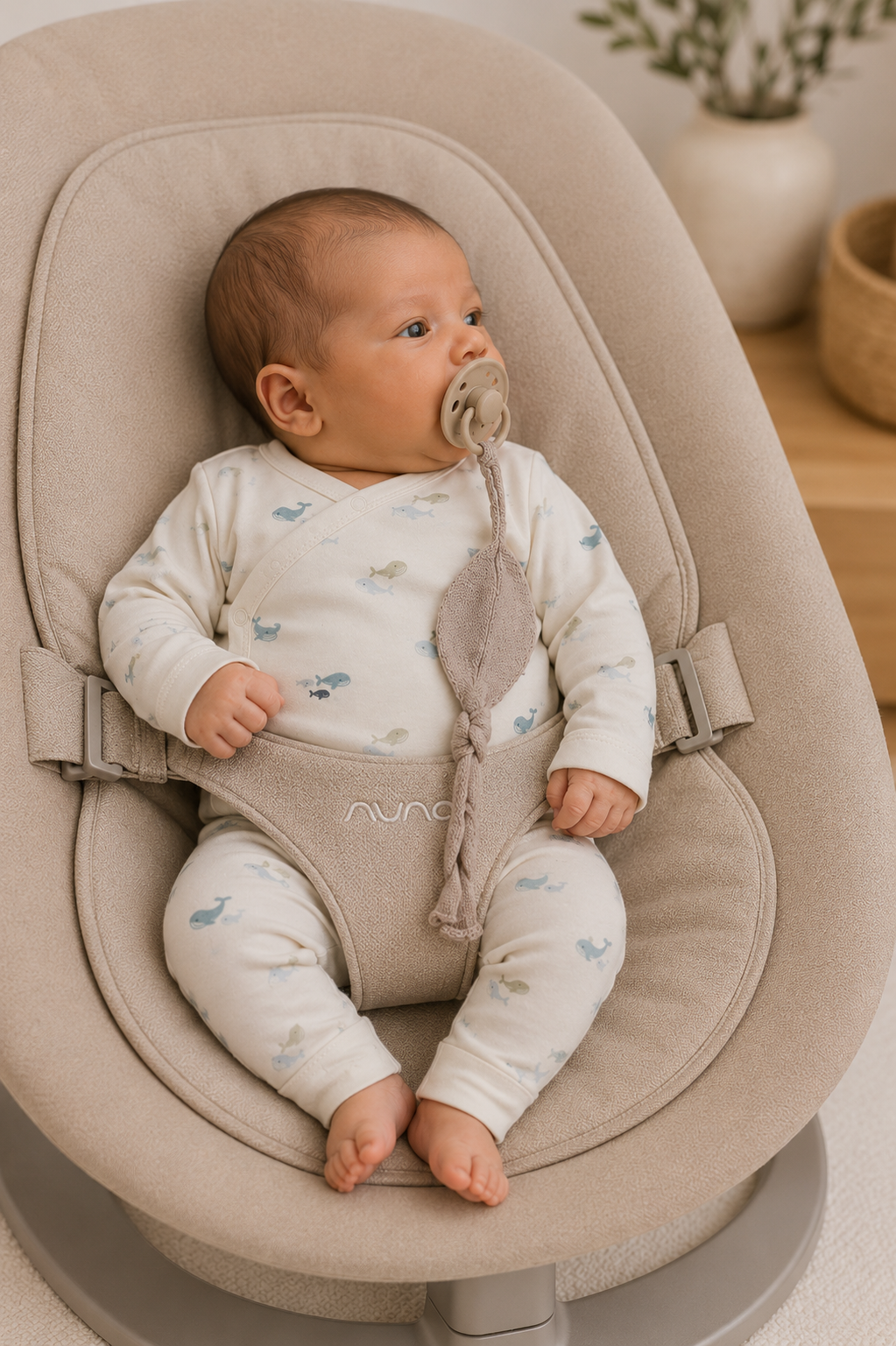 Fixoni romper baby wrap rib Arctic Ice offwhite