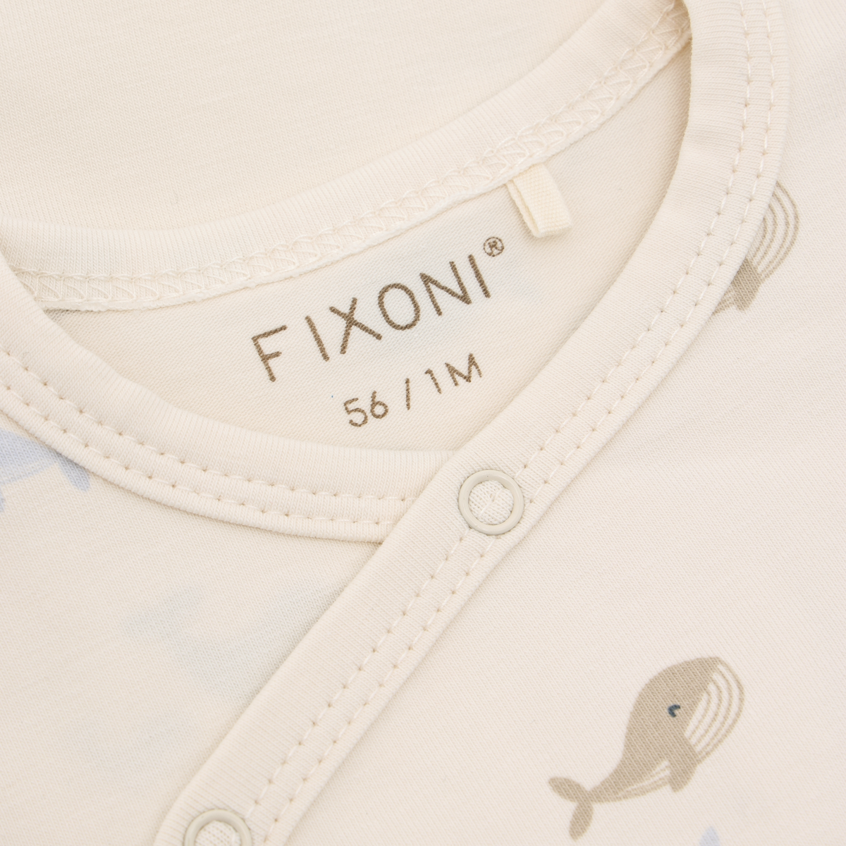 Fixoni romper baby wrap rib Arctic Ice offwhite