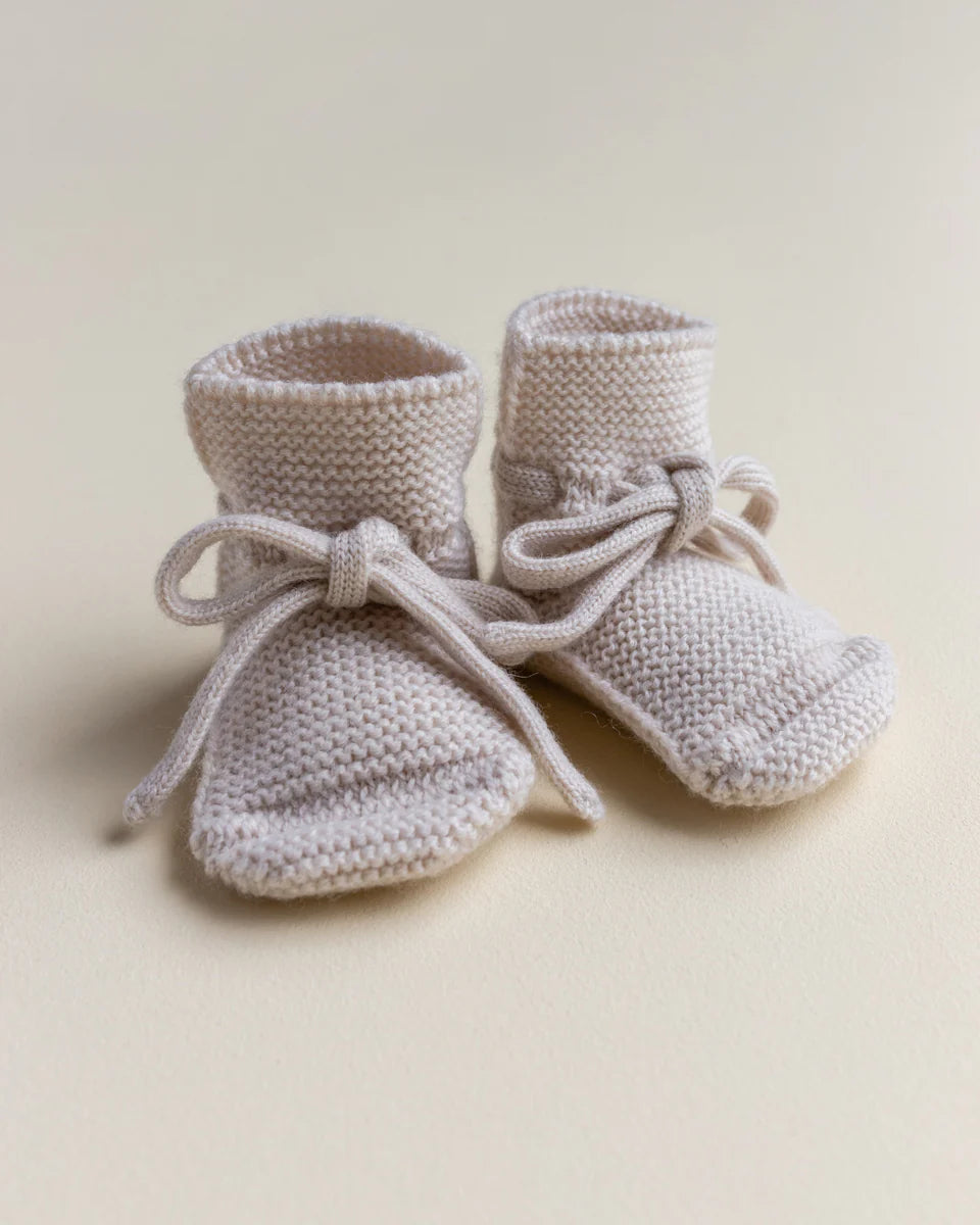 Hvid slofjes baby Booties Cream crème