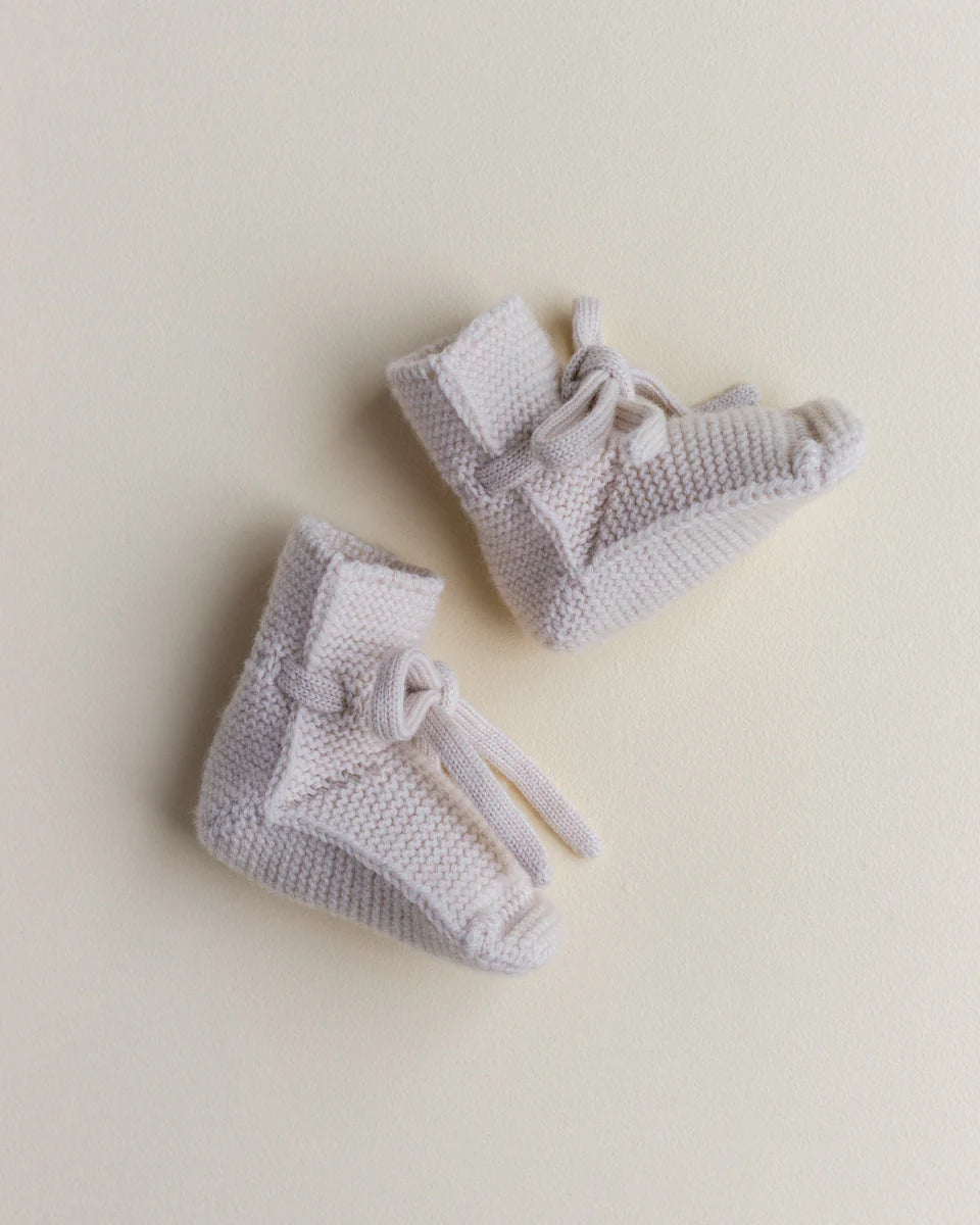 Hvid slofjes baby Booties Cream crème