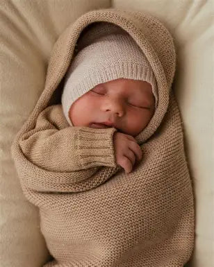 Hvid baby Cocoon Sand zandkleur