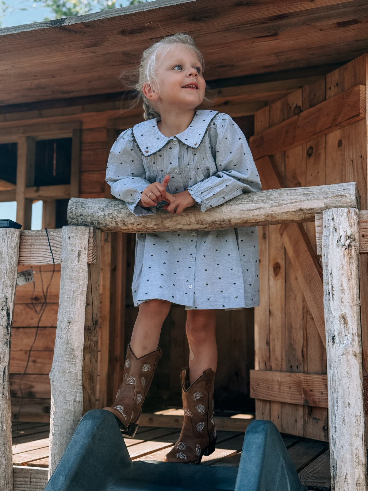 Jurk Emile et Ida | Robe Jacquard  Coeur