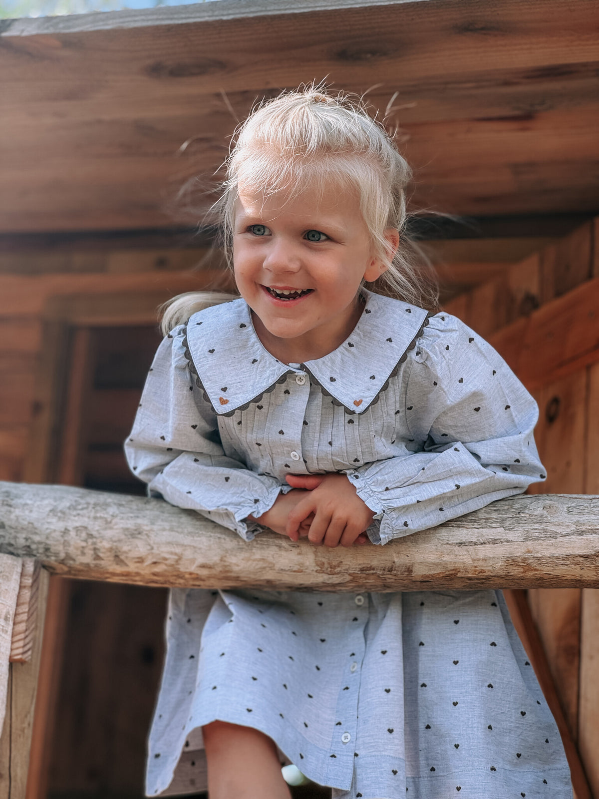 Jurk Emile et Ida | Robe Jacquard  Coeur
