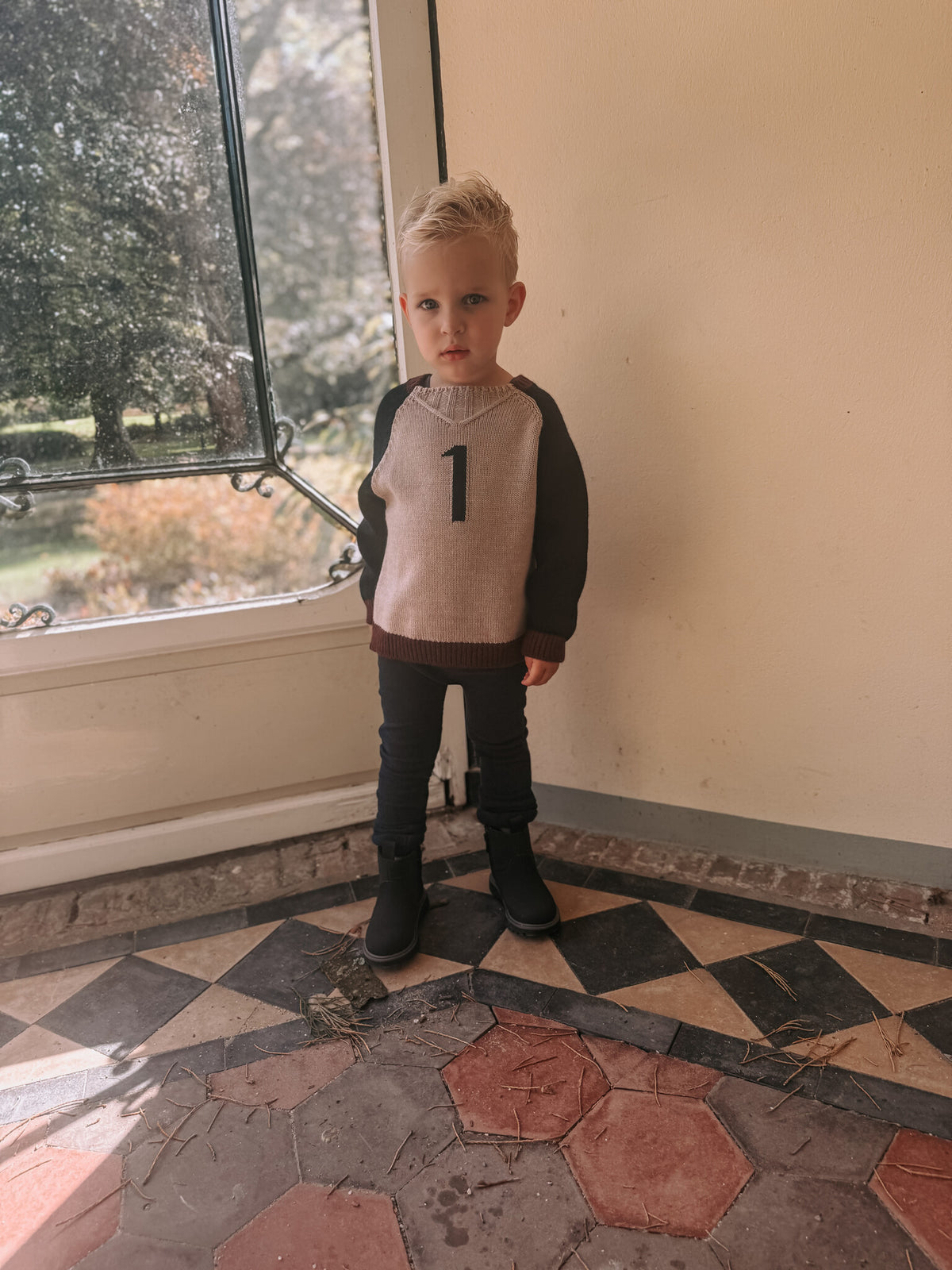 PATRICK trui kind Tortora bruin sweater
