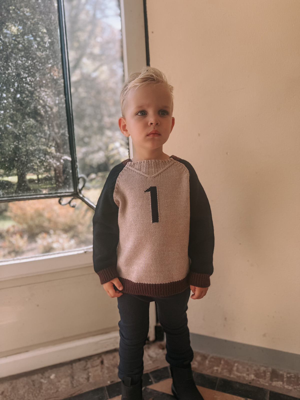 PATRICK trui kind Tortora bruin sweater