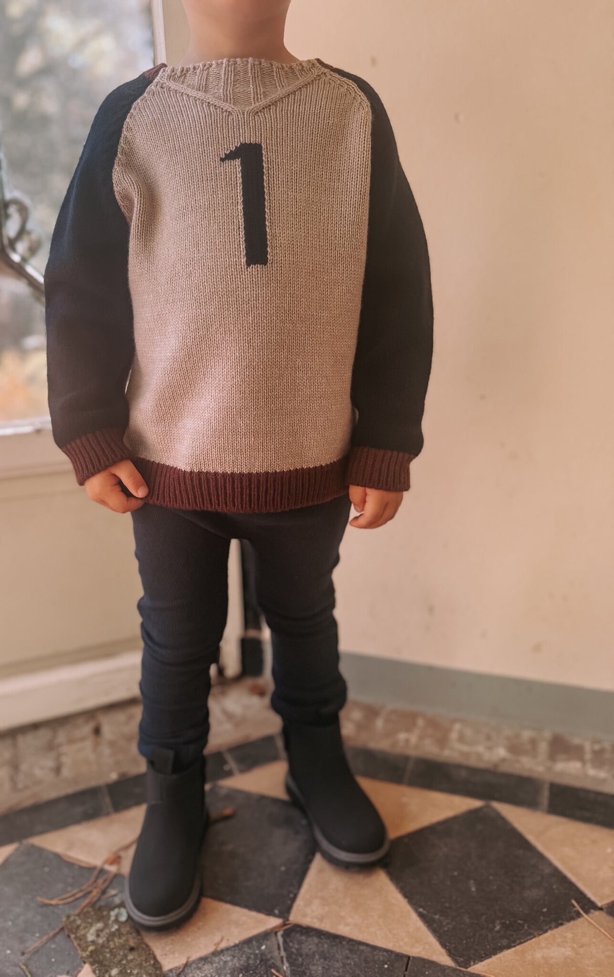 PATRICK trui kind Tortora bruin sweater