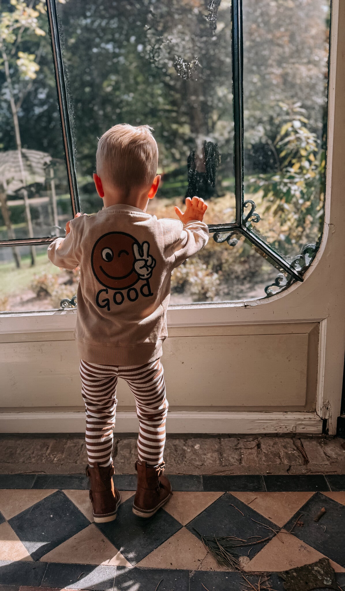 The New legging kind Streep Legging Bruin