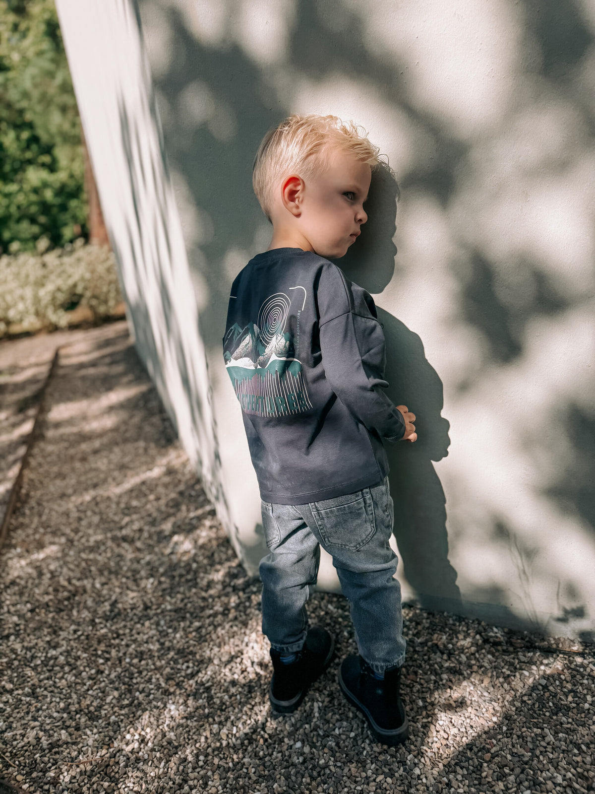 En Fant shirt jongen Ebony donkerblauw