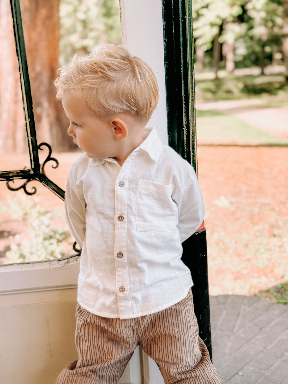 EN FANT blouse kind LS Egret Off White wit