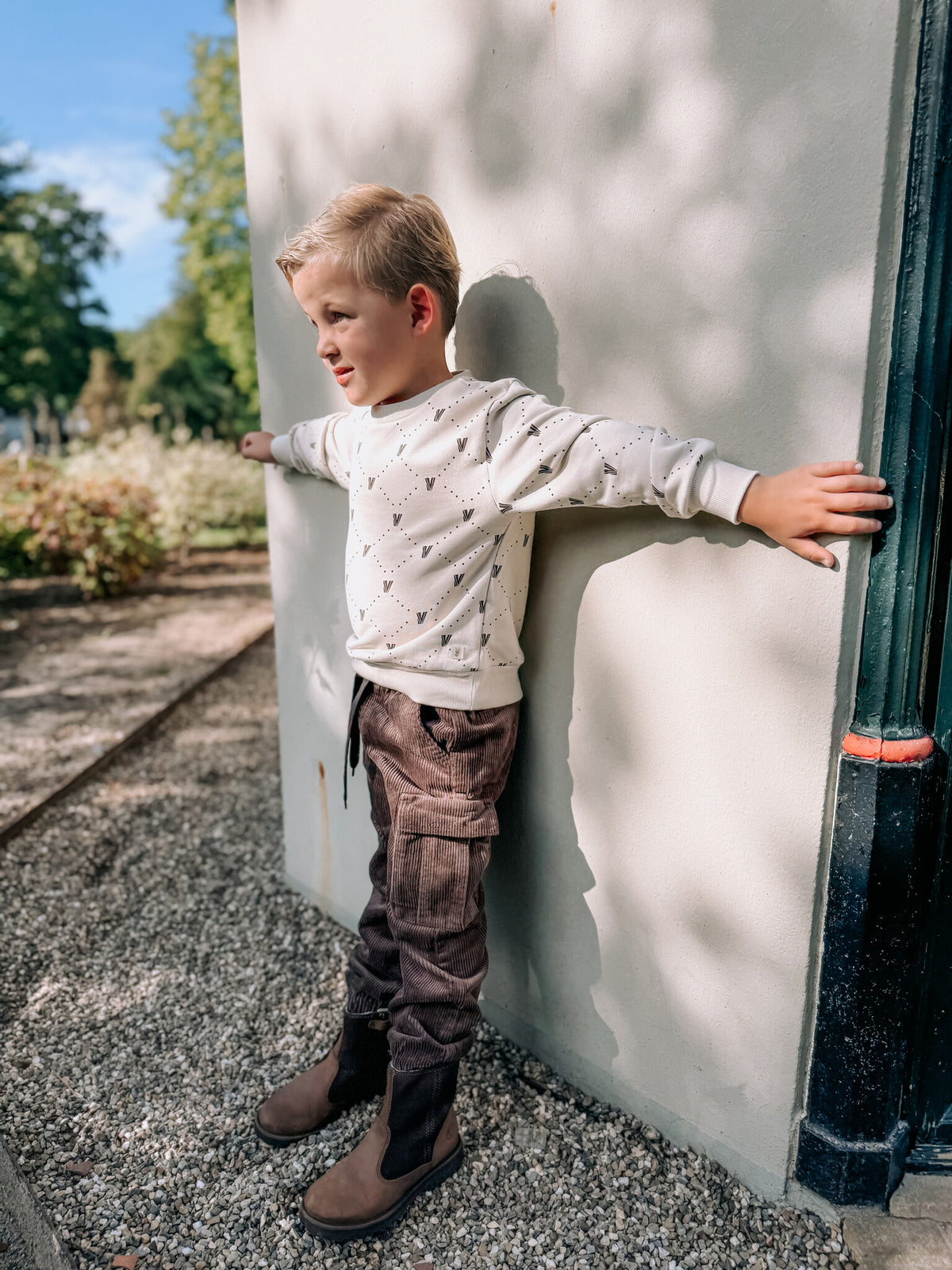 LEVV broek jongen Tristan pants Dark Brown donkerbruin
