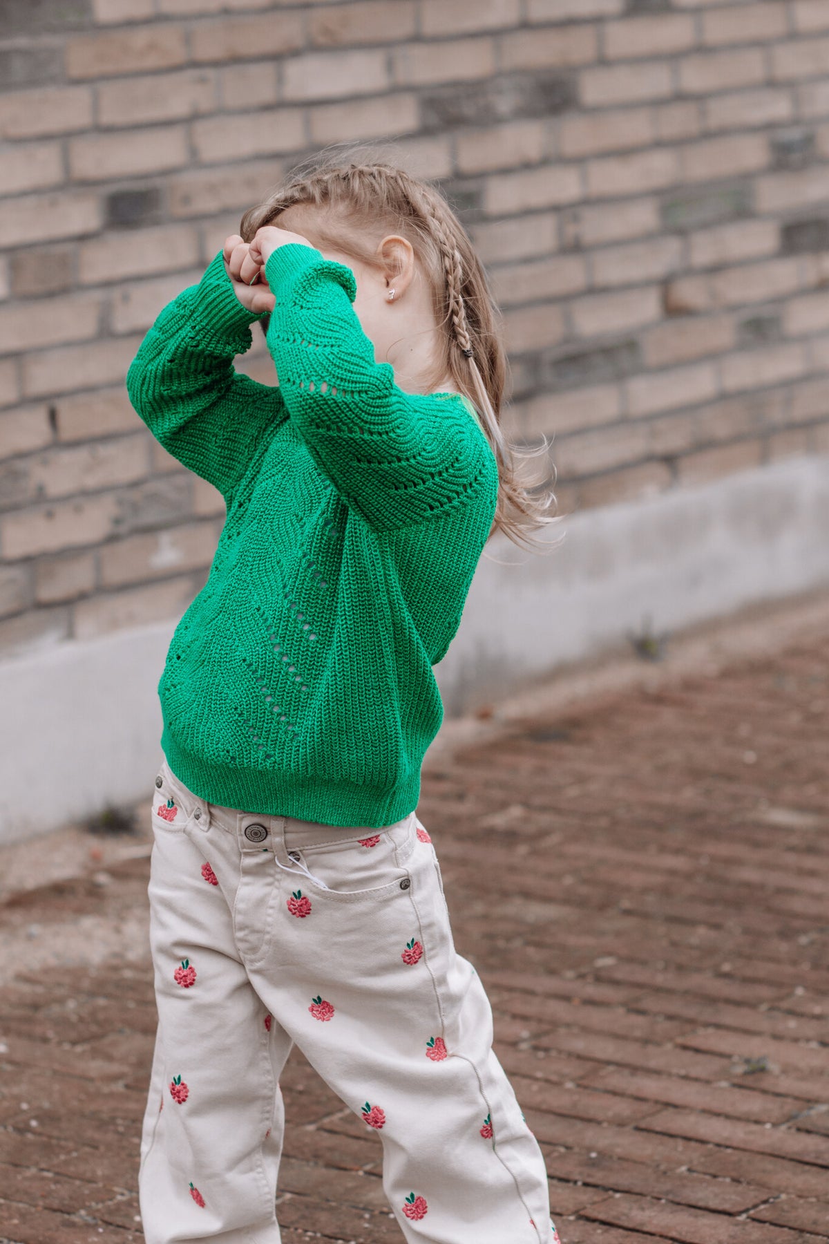 The New trui kind Jiva Knit Pullover (groen)