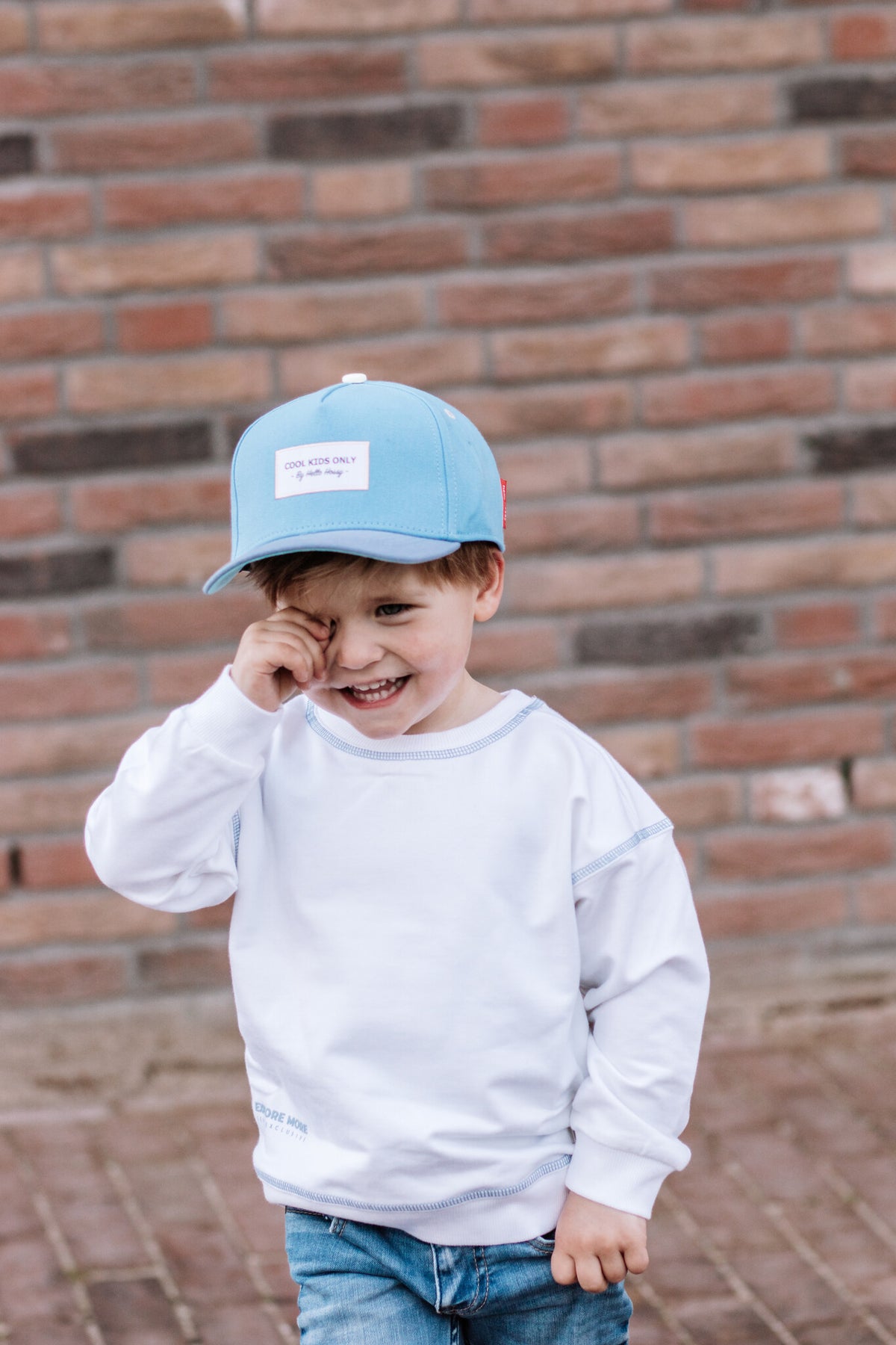 LEVV trui jongen Melvin oversized sweater wit