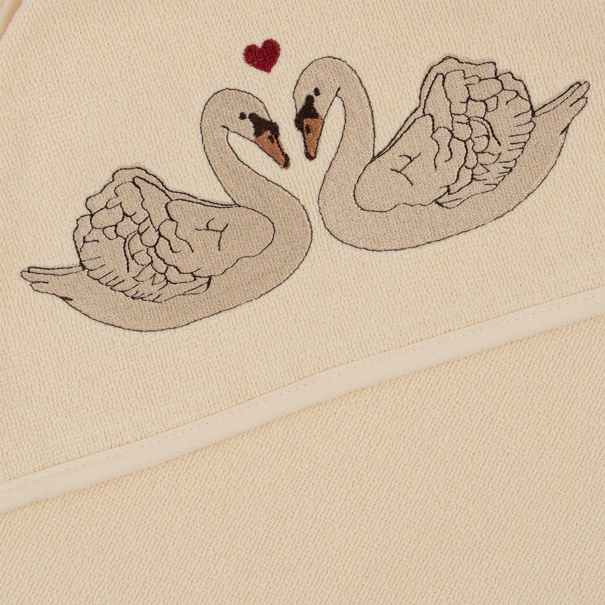 Terry Towel Embroidery Gots | Badcape | Swan