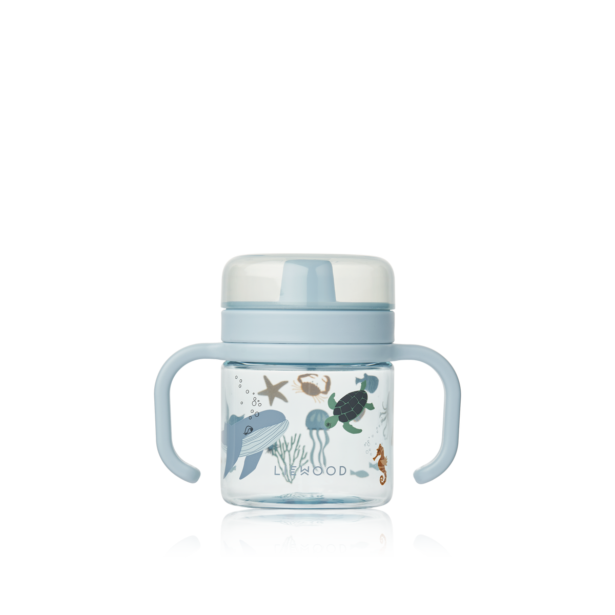 LIEWOOD drinkbeker tuitbeker Kylo Tritan 280ml Sea Creature Sandy beige/blauw