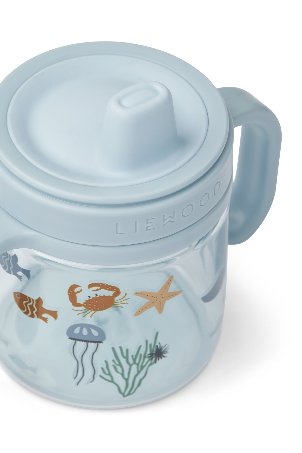 LIEWOOD drinkbeker tuitbeker Kylo Tritan 280ml Sea Creature Sandy beige/blauw