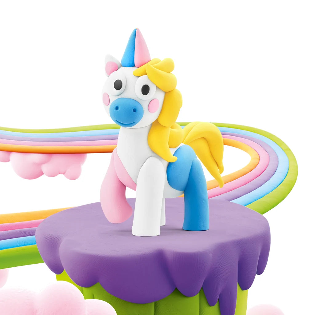 HeyClay Rainbow Unicorn – tover je eigen magische eenhoorn met Lighty!