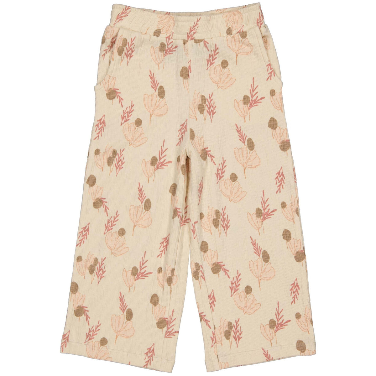 LEVV broek meisje Suus Pink Leaves roze met bladerenprint