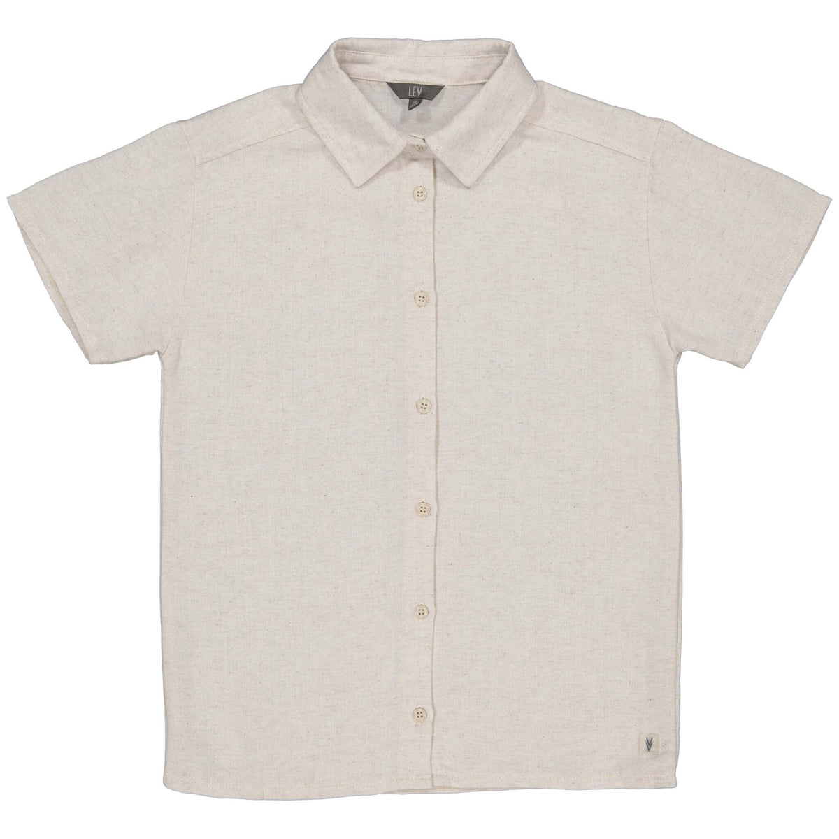 LEVV blouse jongen Remon blouse White Cream wit crème