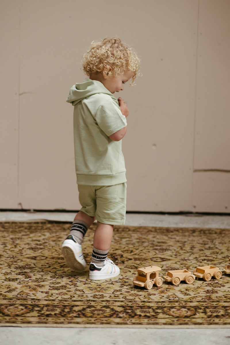 LEVV trui jongen Sergio sweater Cedar Green groen