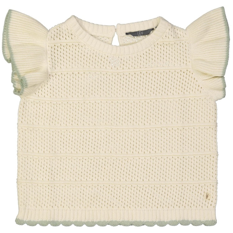 LEVV shirt meisje Shenna T-shirt Off White crème