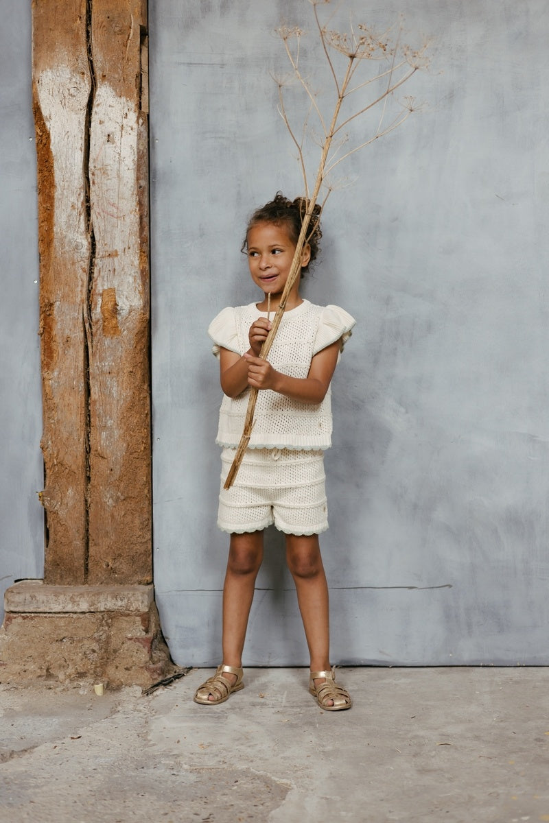 LEVV korte broek meisje Sydney short Off White