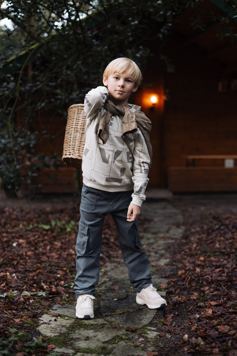 LEVV broek jongen Tyler pants Antracite antraciet