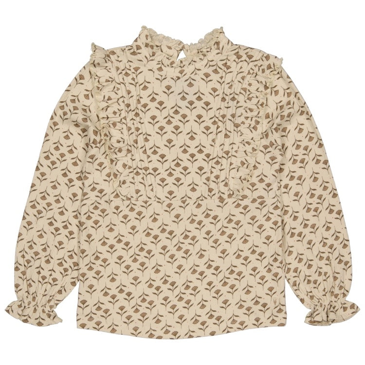 LEVV shirt meisje Verda T-shirt White Flower wit met bloemenprint
