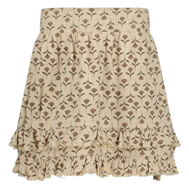 LEVV rokje meisje Victoria rok White Flower wit met bloemenprint