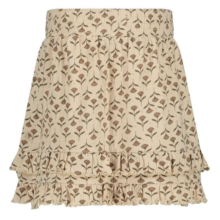 LEVV rokje meisje Victoria rok White Flower wit met bloemenprint