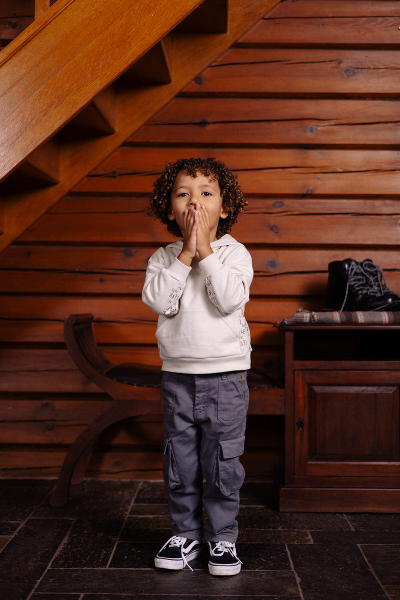 LEVV trui jongen Vinz sweater Kit crème
