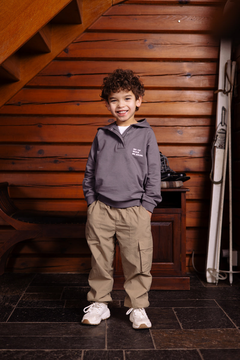 LEVV trui jongen Vito sweater Antracite antraciet