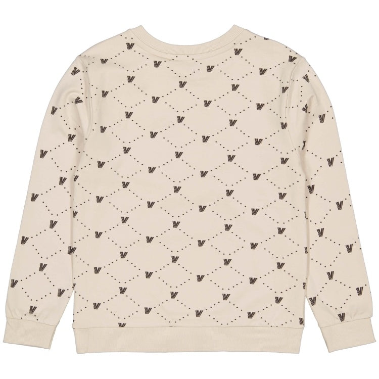 LEVV sweater jongen Varick sweater White Graphic wit met print