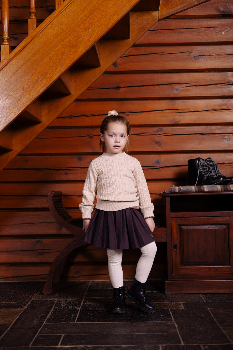 LEVV rokje meisje Vieve rok Mud Grey grijs