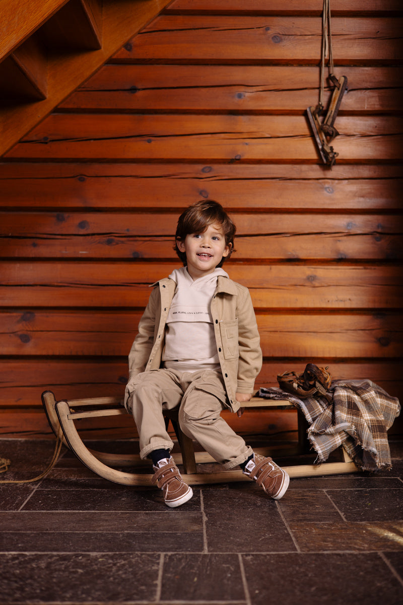 LEVV sweater jongen Vinn sweater Oatmeal beige