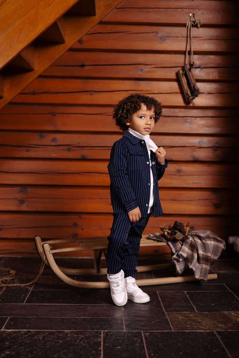 LEVV broek jongen Vio Night Blue donkerblauw