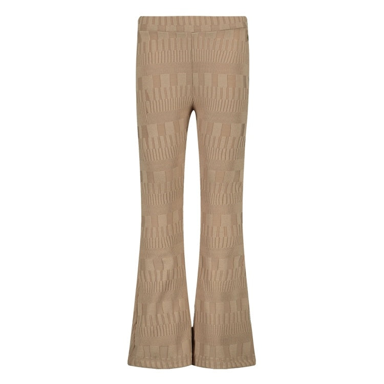 LEVV flared broek meisje Vlinder flared broek Light Taupe taupe
