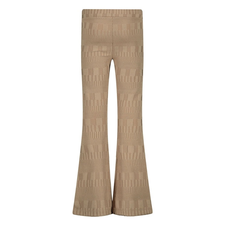 LEVV flared broek meisje Vlinder flared broek Light Taupe taupe