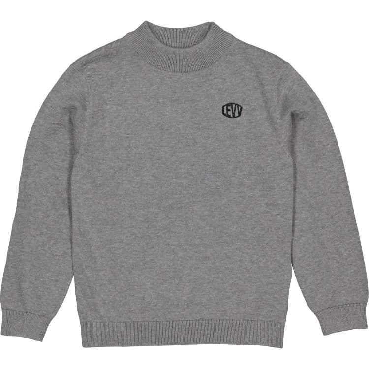 LEVV sweater jongen Cesar sweater Grey Melee grijs gemêleerd