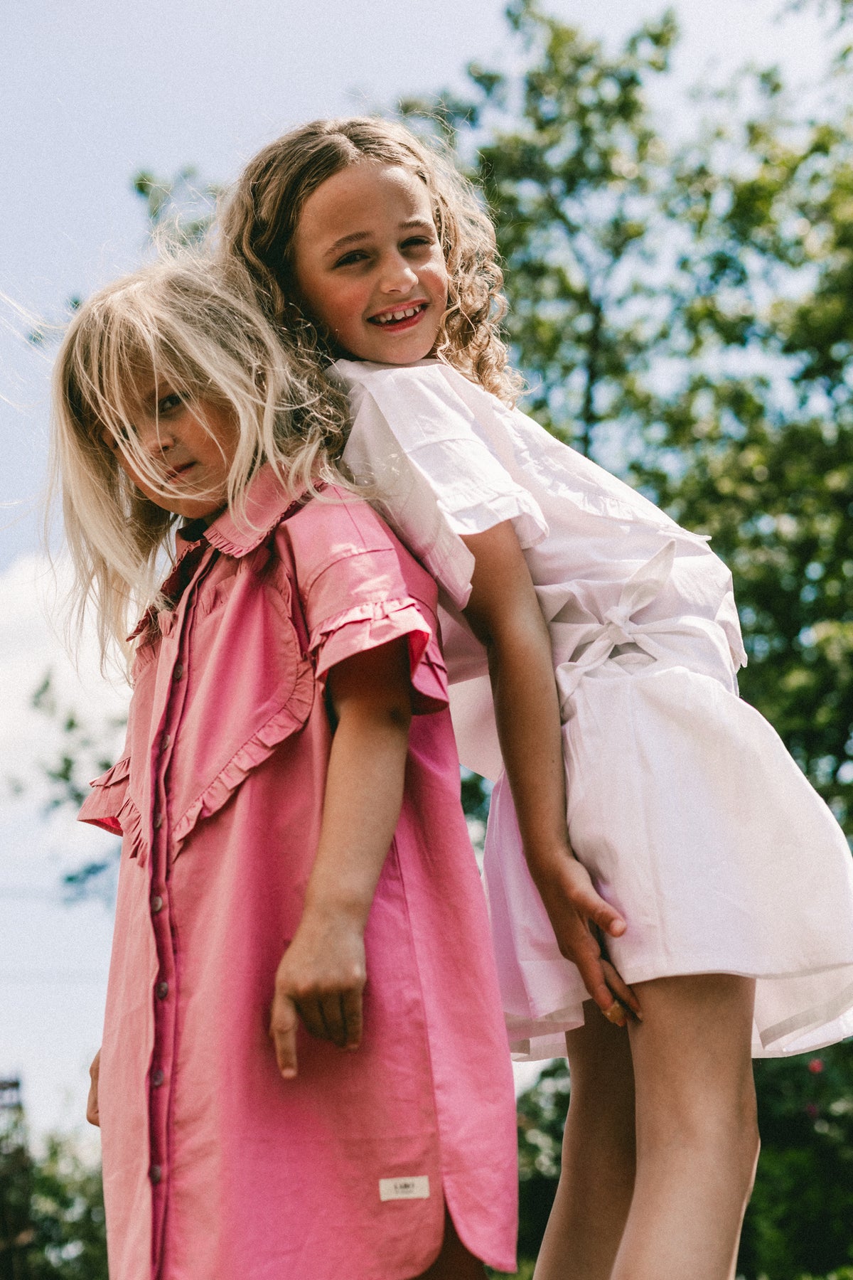 Labo de Colores rokje meisje Clara met kant White wit (valt groot)