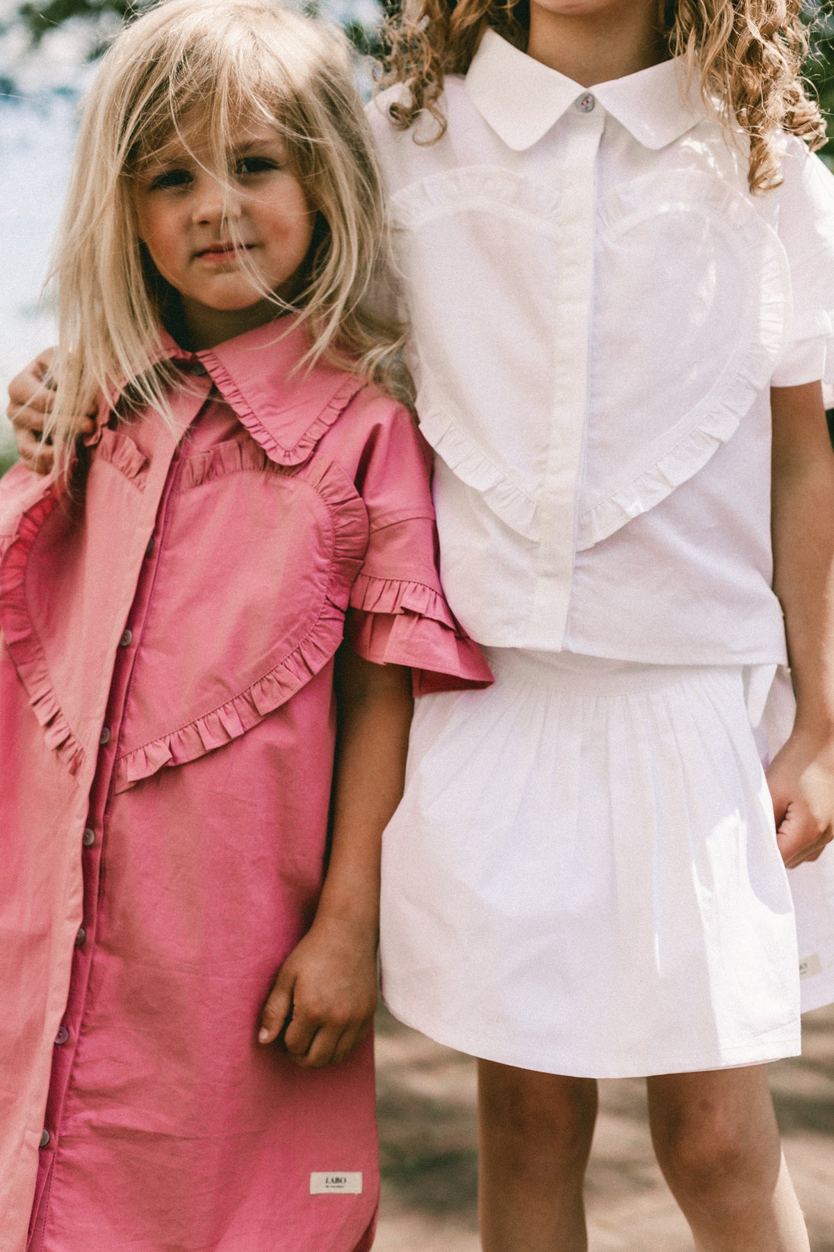 Labo de Colores rokje meisje Clara met kant White wit (valt groot)